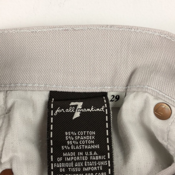 7 For All Mankind gray sliver denim shorts size 29 - Picture 5 of 5
